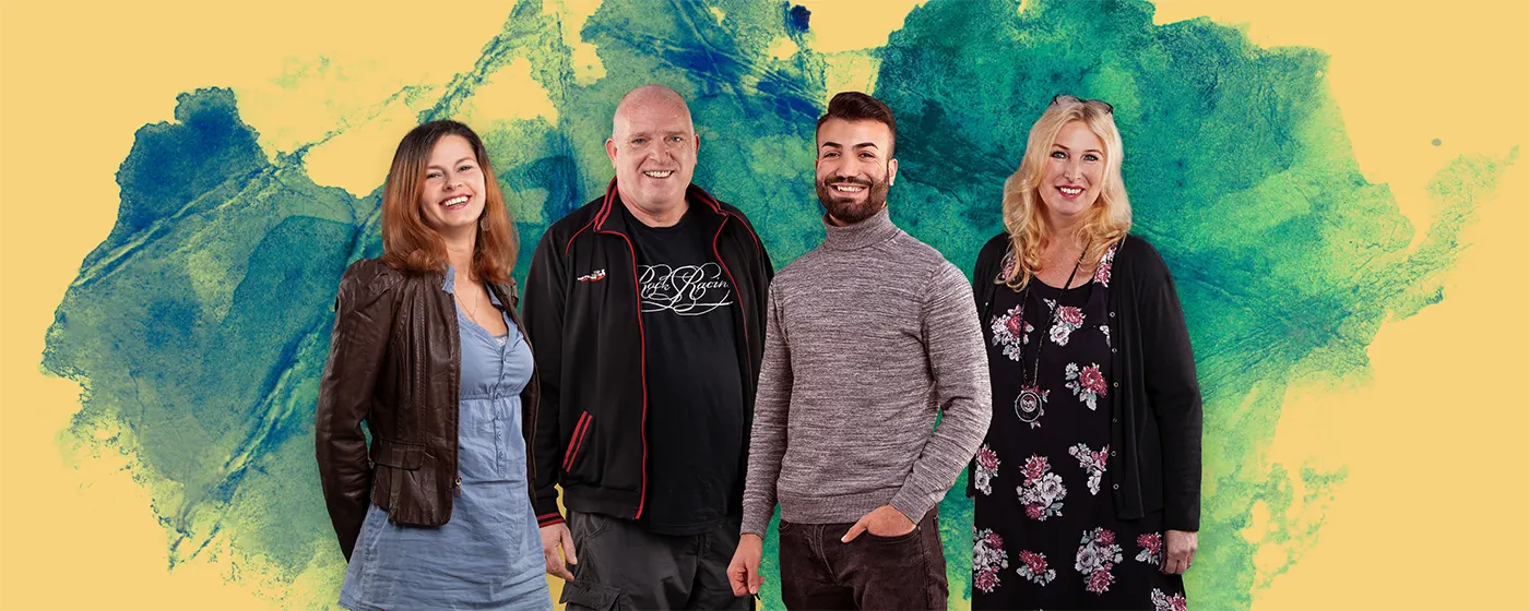 Das Team der Jungen-Wohngruppe Waldhofstrasse der Evangelischen Jugendhilfe Bergisch Land
